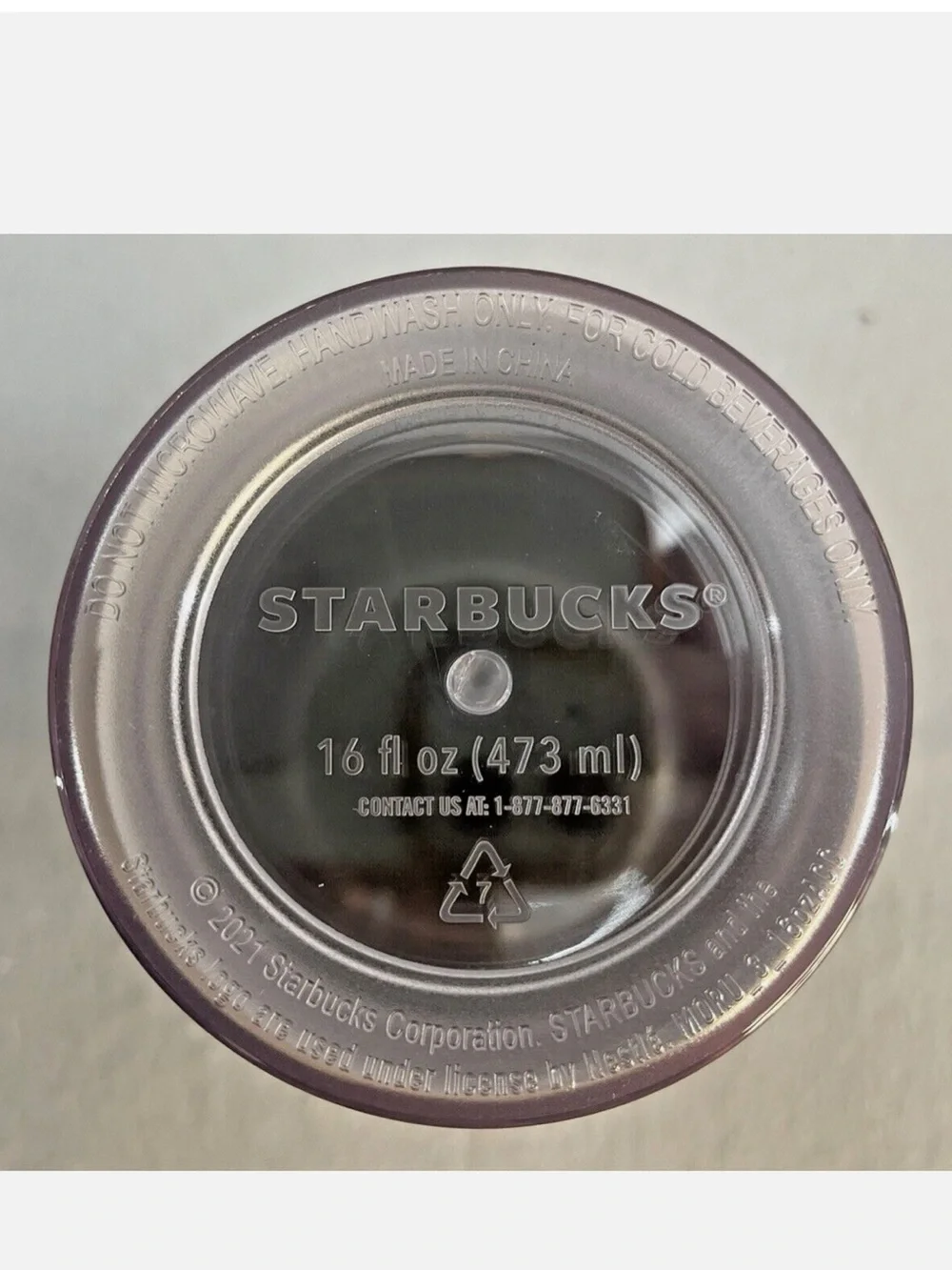 Starbucks Red Travel Cup with Green Logo, Lid & Straw